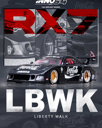 INNO 64 LBWK MAZDA RX-7 FD3S LB-SUPER SILHOUETTE BLACK