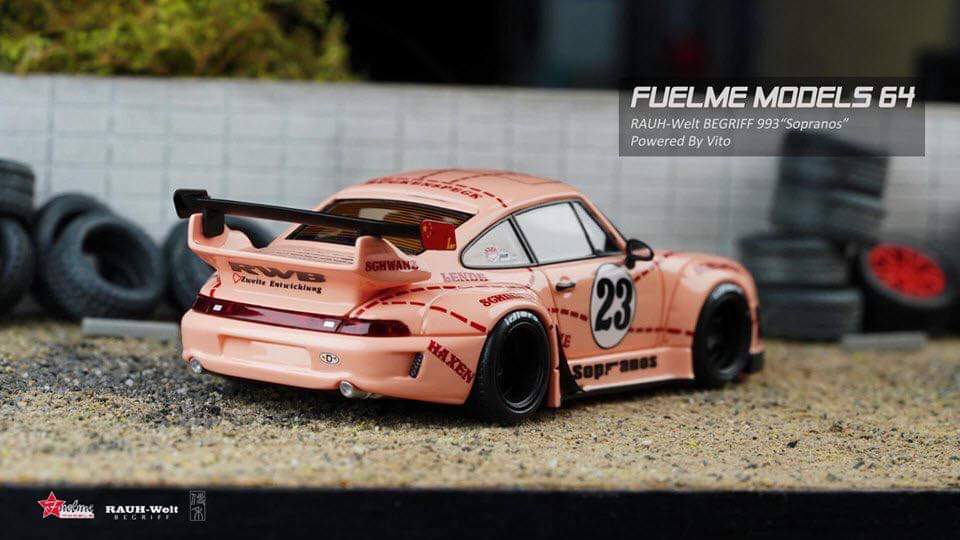 Fuel Me 1/64 RWB 911 (993) SOPRANOS PINK PIG – Diecast Toyz SG