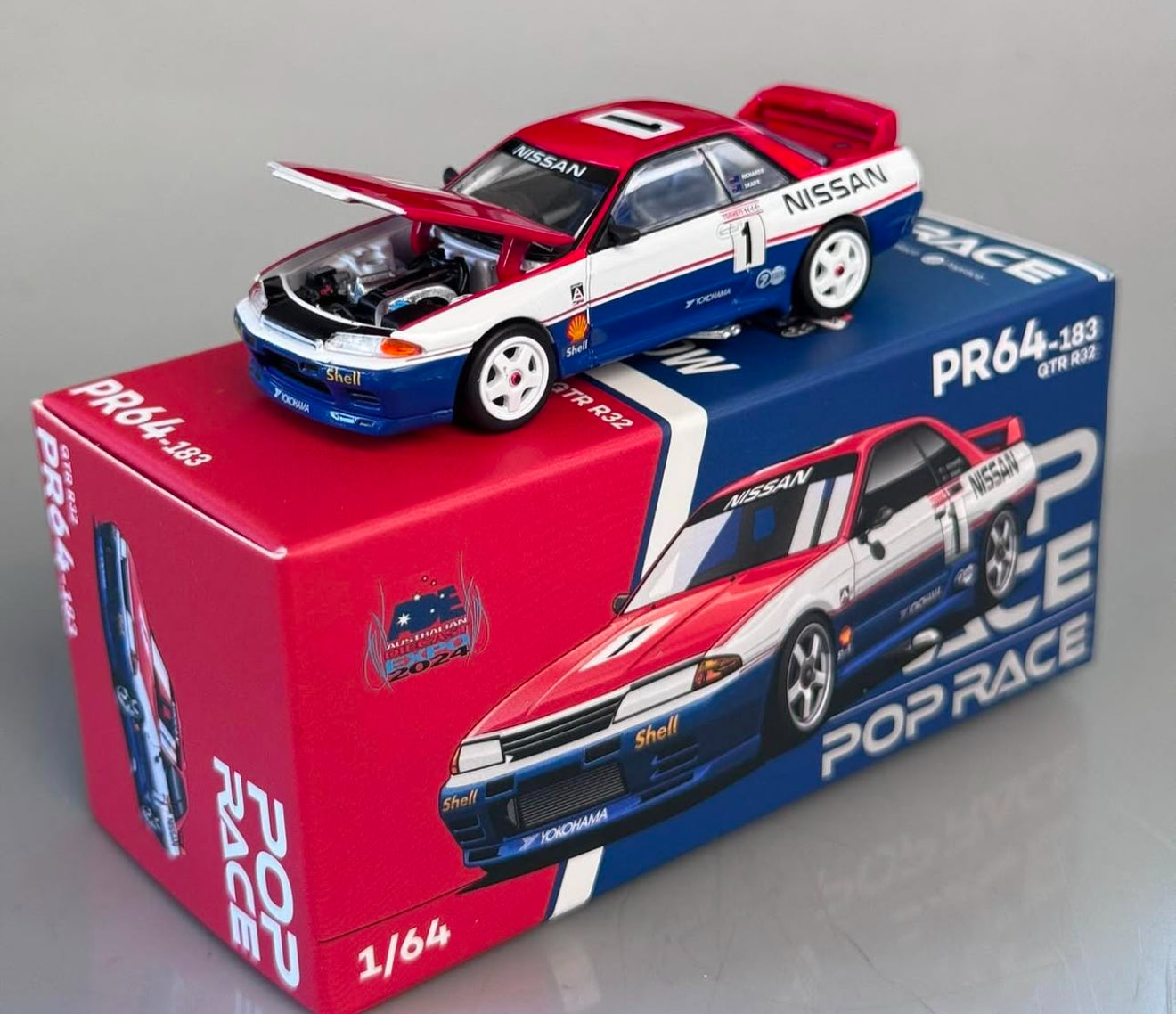 POP RACE 1/64 NISSAN GTR R32 #1 PR640183