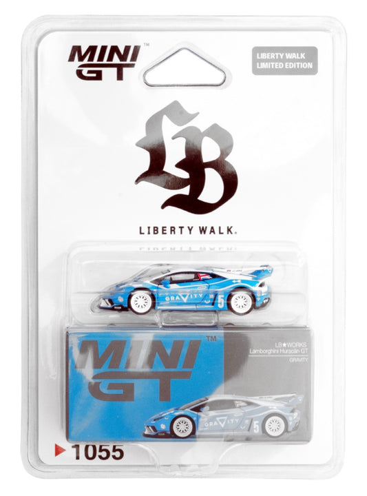 MINI GT X LIBERTY WALK #1055 MINI GT 1/64 LB-WORKS Lamborghini Huracán GT GRAVITY/ LB Blister Packaging