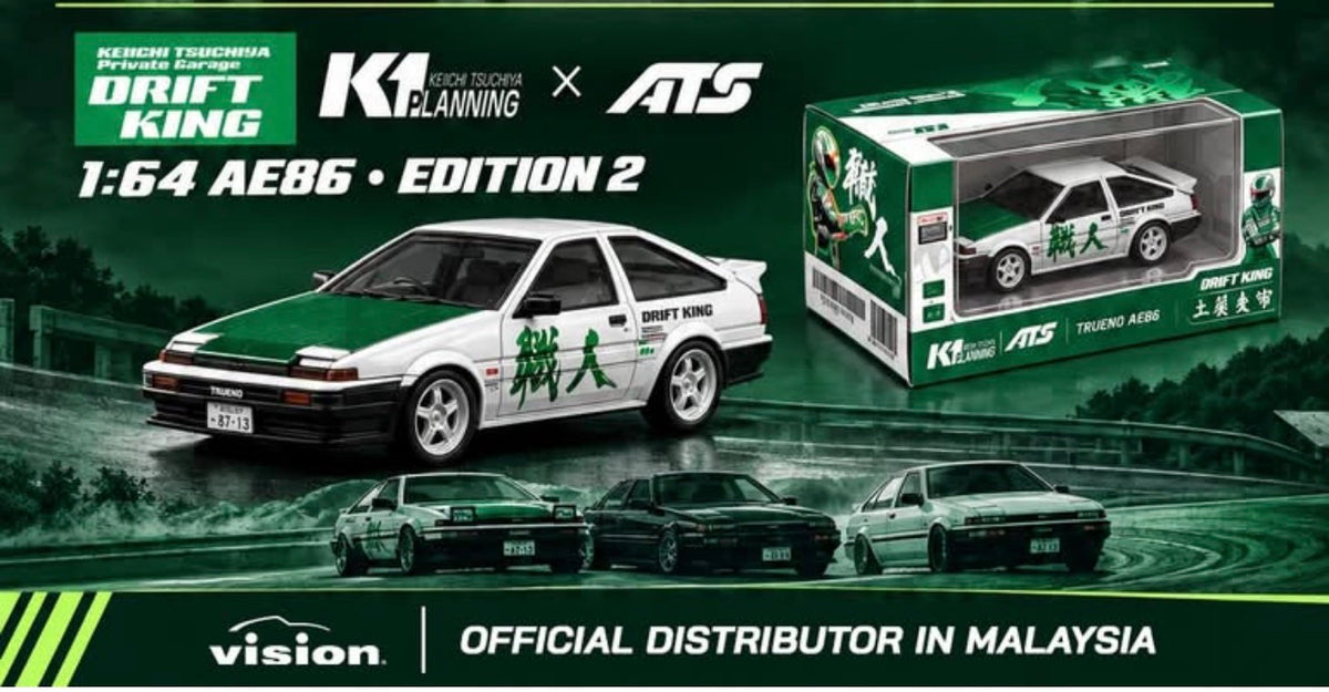 K1PLANNING X ATS 1/64 DRIFT KING AE86 With Card