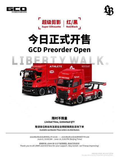 * PRE ORDER * GCD 1:64 Diecast Model
Mitsubishi & LBWK LB-Trucks Fuso Super Great / LB-Trucks UD QUON Head Super Silhouette