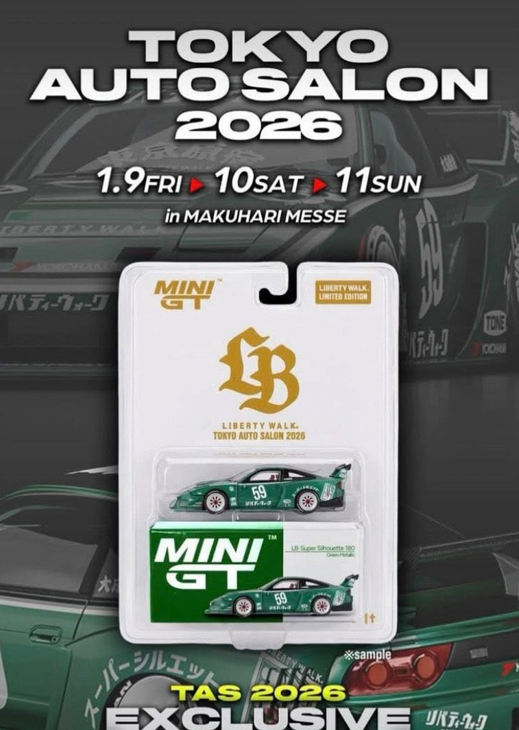 TAS26 MINI GT #1163 LB WORKS SUPER SILHOUETTE 180SX – Diecast Toyz SG