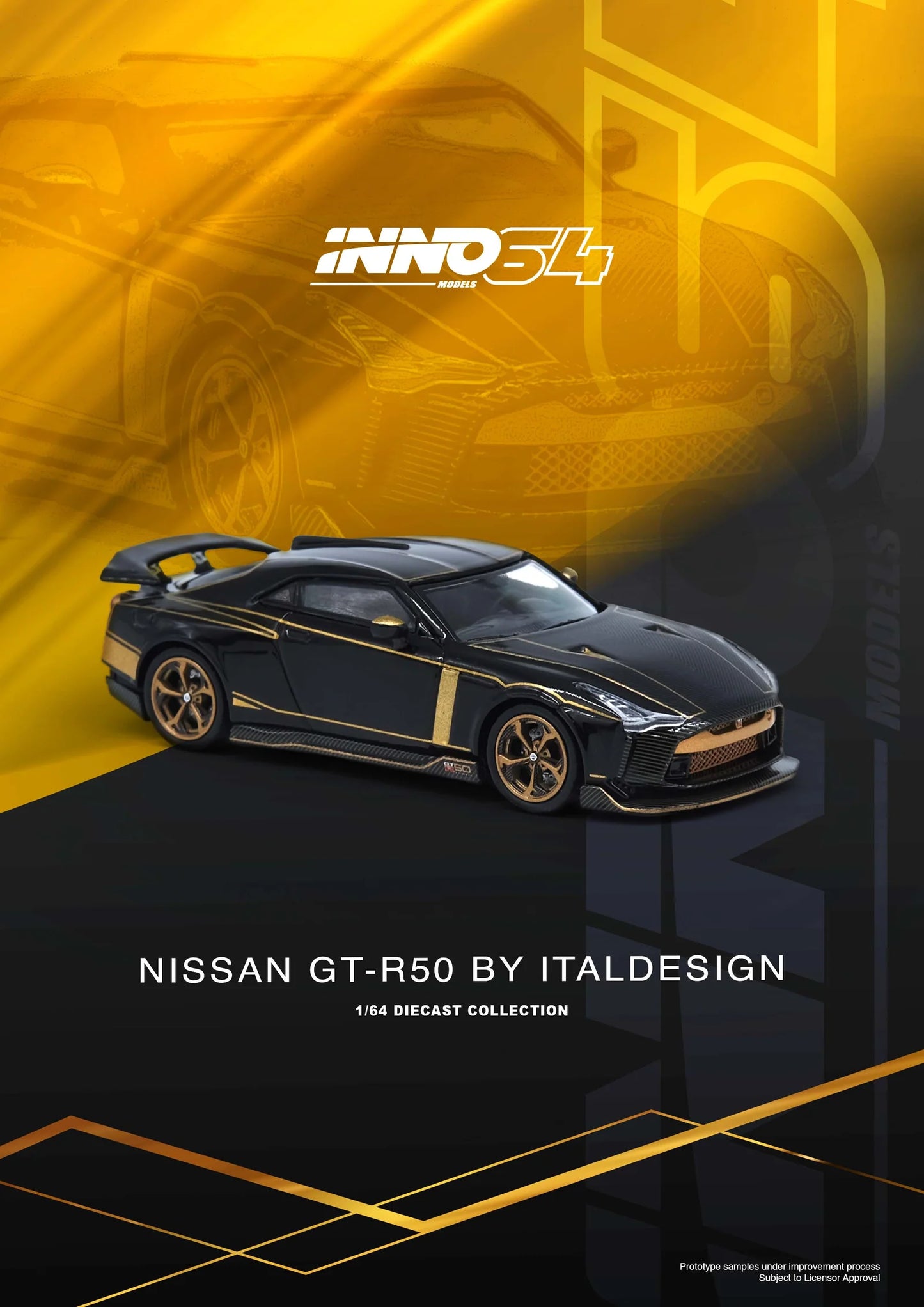 INNO64 1/64 Nissan GT-R50 by ITALDESIGN in Black