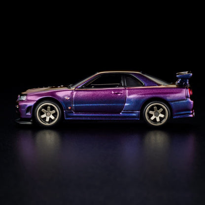 HOT WHEELS RLC NISSAN SKYLINE GT-R (R34) MIDNIGHT PURPLE - HWF14