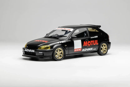 MOTORHELIX 1/18 Honda Civic TYPE R (EK9) MOTUL Black M85010