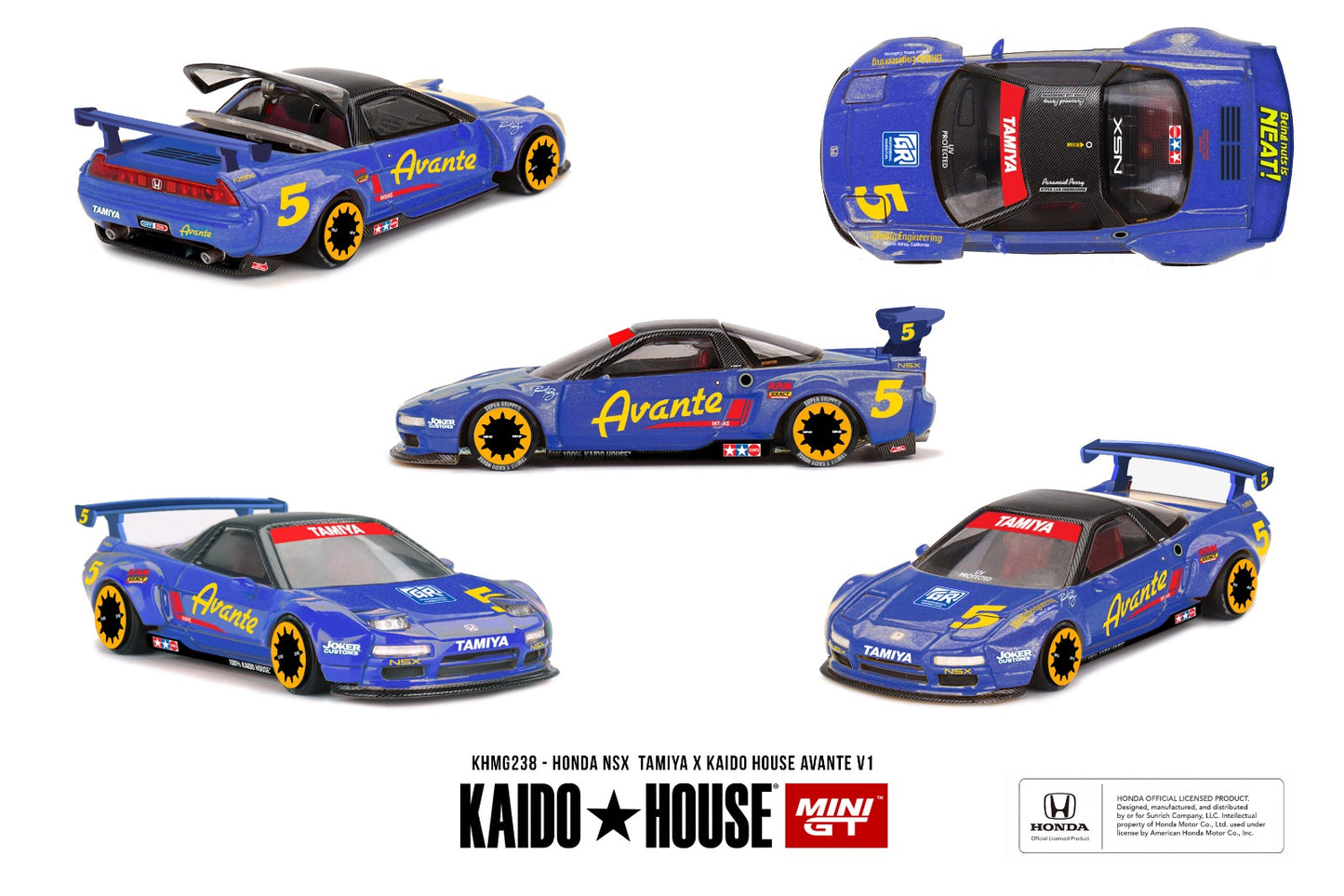 * PRE ORDER * [ Kaido House x MINI GT ] 1/64 Honda NSX  TAMIYA x KAIDO HOUSE "AVANTE" V1 KHMG238