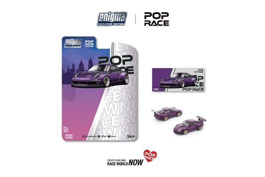* PRE ORDER * Pop Race X ENIGMA 1/64 RWB 997 Purple PRE015 Blister Card Version