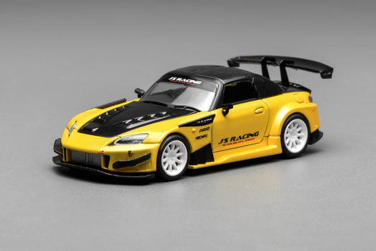 * PRE ORDER * MOTORHELIX 1/64 HONDA S2000 J’S RACING New Indy Yellow Pearl M65146