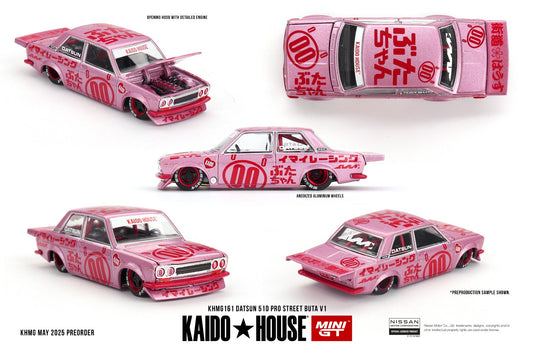 * PRE ORDER * [ Kaido House x MINI GT ] 1/64 Datsun 510 Pro Street Buta V1 KHMG161