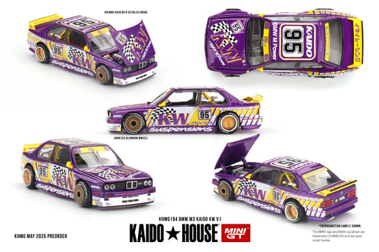 * PRE ORDER * [ Kaido House x MINI GT ] 1/64 BMW M3 Kaido KW V1 KHMG194