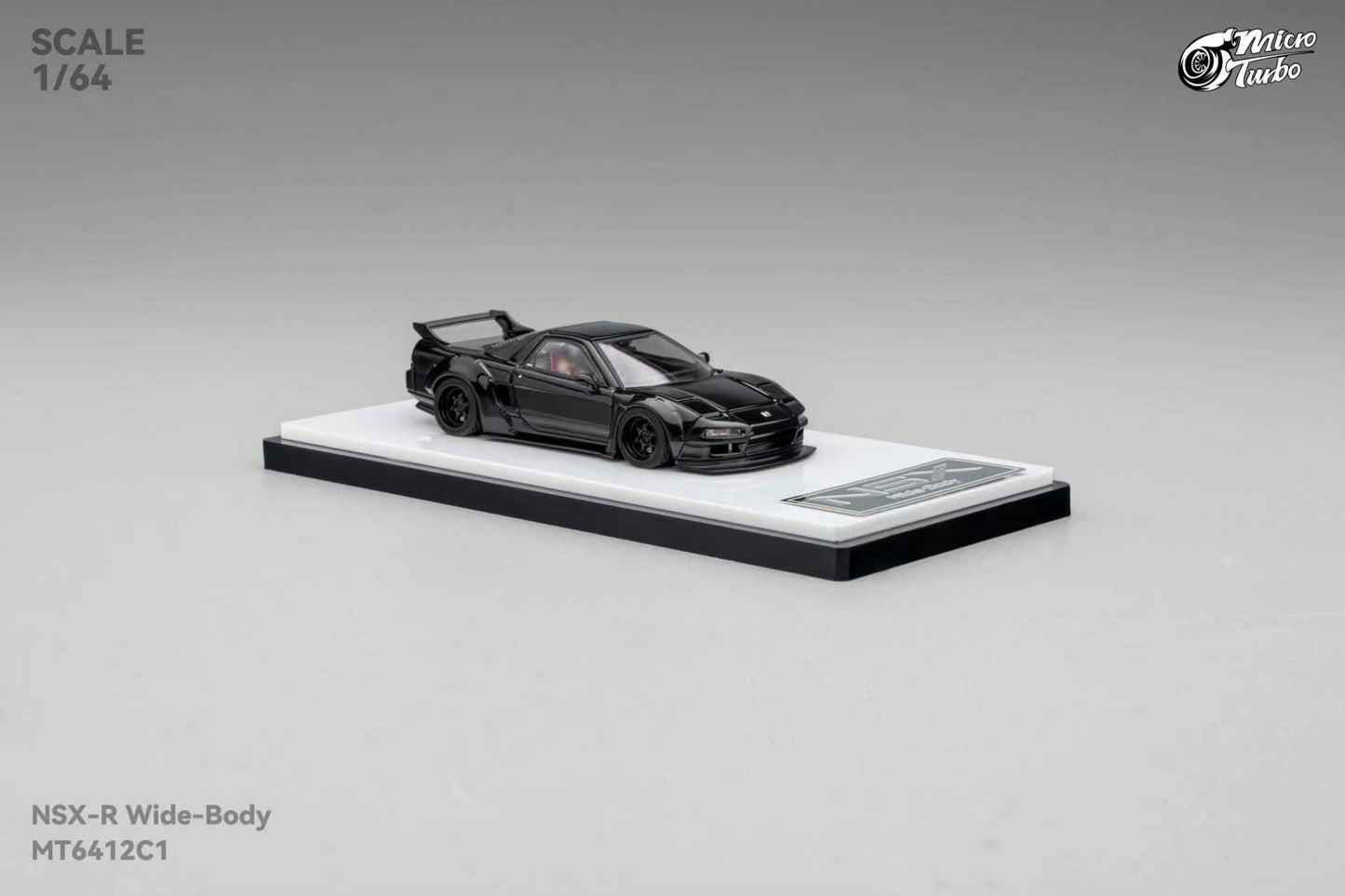 * PRE ORDER * Micro Turbo 1/64 Micro Turbo  1/64 NSX Wide Body Black Warrior METALLIC BLACK - MT6412C1