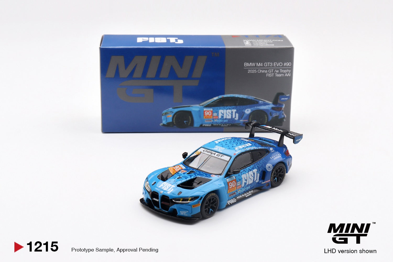 MINI GT GT3  M4 中国限定販売 1/64 未開封 PRE ORDER * MINI GT #1215 1/64 BMW M4 GT3 EVO #90 FIST Team AAI