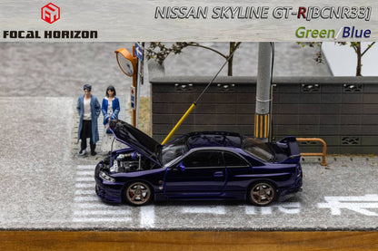 * PRE ORDER * Focal Horizon 1/64 Nissan Skyline GT-R R33 (BCNR33) BLUE