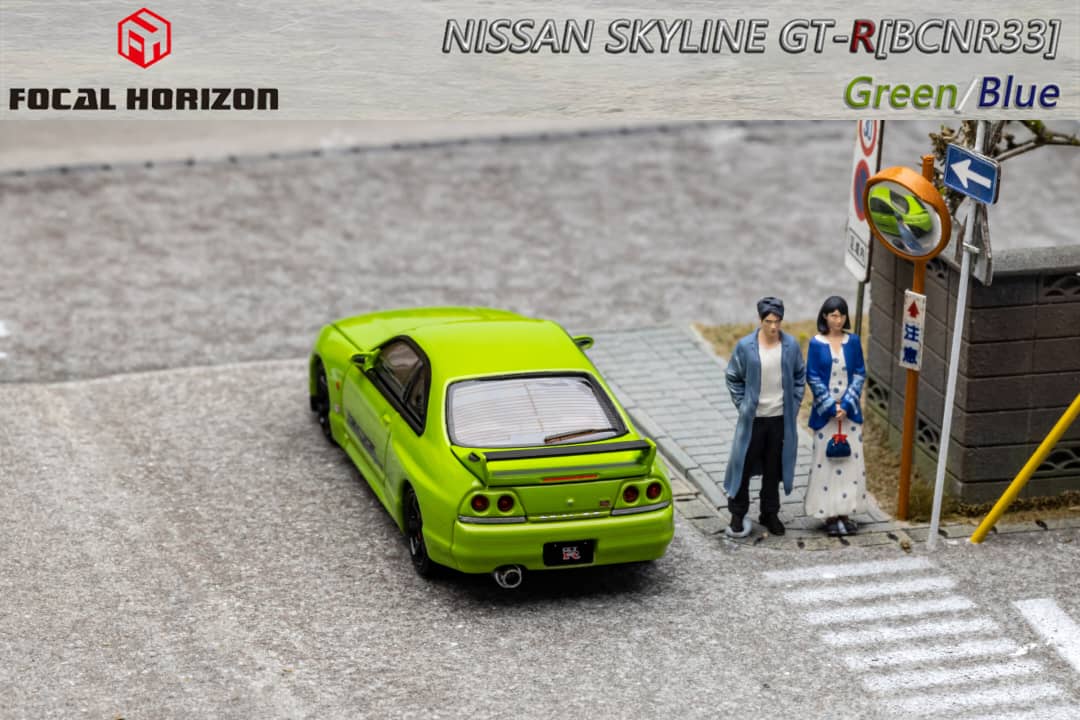 PRE ORDER * Focal Horizon 1/64 Nissan Skyline GT-R R33 (BCNR33) Gree –  Diecast Toyz SG
