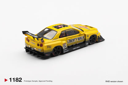* PRE ORDER * MINI GT #1182 1/64 Nissan LB-ER34 Super Silhouette SKYLINE Sport Yellow (RHD)