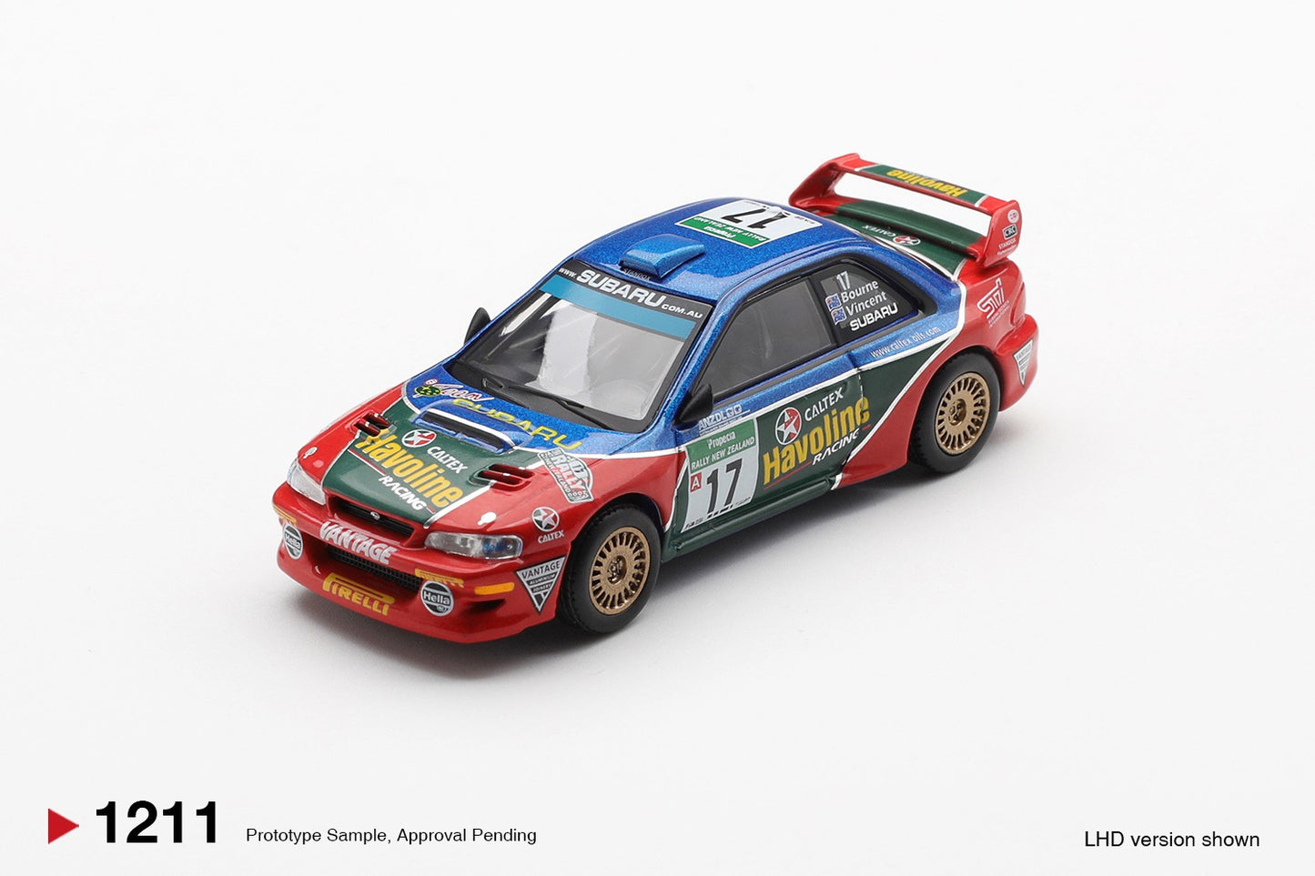 * PRE ORDER * MINI GT #1211 1/64 Subaru Impreza WRC98 #17 2000 Rally New Zealand (LHD)