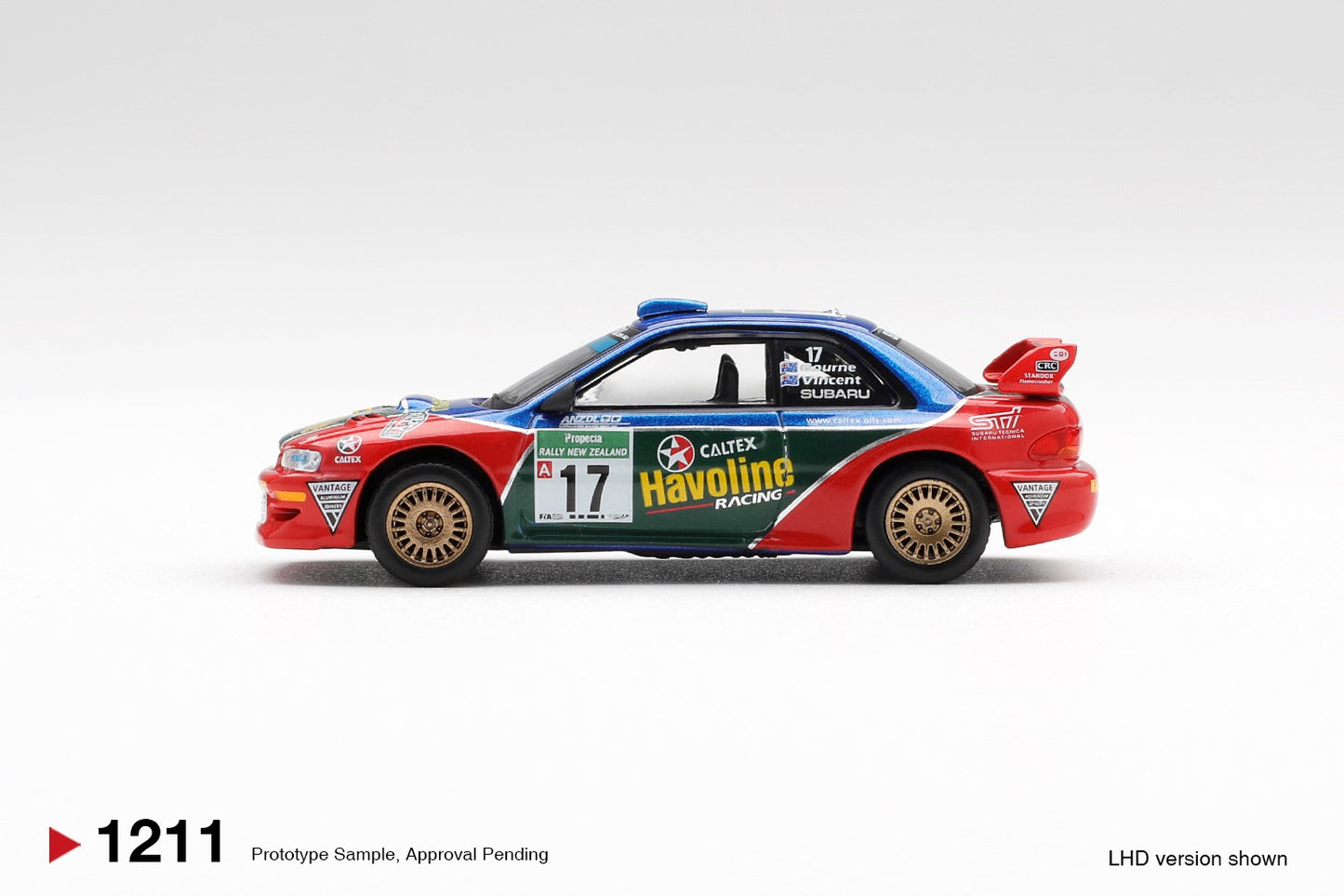 * PRE ORDER * MINI GT #1211 1/64 Subaru Impreza WRC98 #17 2000 Rally New Zealand (LHD)