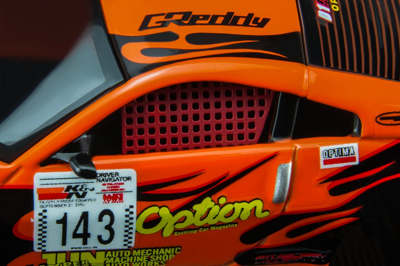 * PRE ORDER * MOTORHELIX × Mr.Hiro × Option 1/64 Nissan Fairlady Z，"Option Stream Z" ‘02（Z33) M63851 Orange