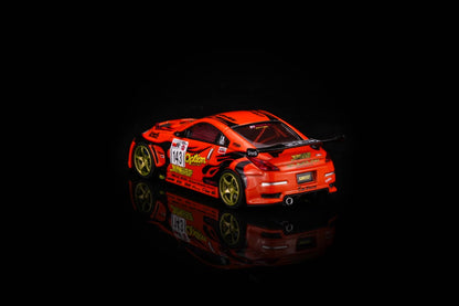 * PRE ORDER * MOTORHELIX × Mr.Hiro × Option 1/64 Nissan Fairlady Z，"Option Stream Z" ‘02（Z33) M63851 Orange