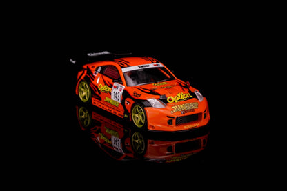 * PRE ORDER * MOTORHELIX × Mr.Hiro × Option 1/64 Nissan Fairlady Z，"Option Stream Z" ‘02（Z33) M63851 Orange