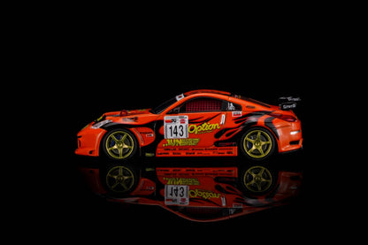 * PRE ORDER * MOTORHELIX × Mr.Hiro × Option 1/64 Nissan Fairlady Z，"Option Stream Z" ‘02（Z33) M63851 Orange