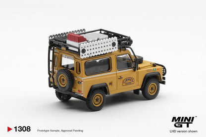 * PRE ORDER * MINI GT #1308 1/64 Land Rover Defender 90 1985 Camel Trophy Borneo Team Brazil (LHD)