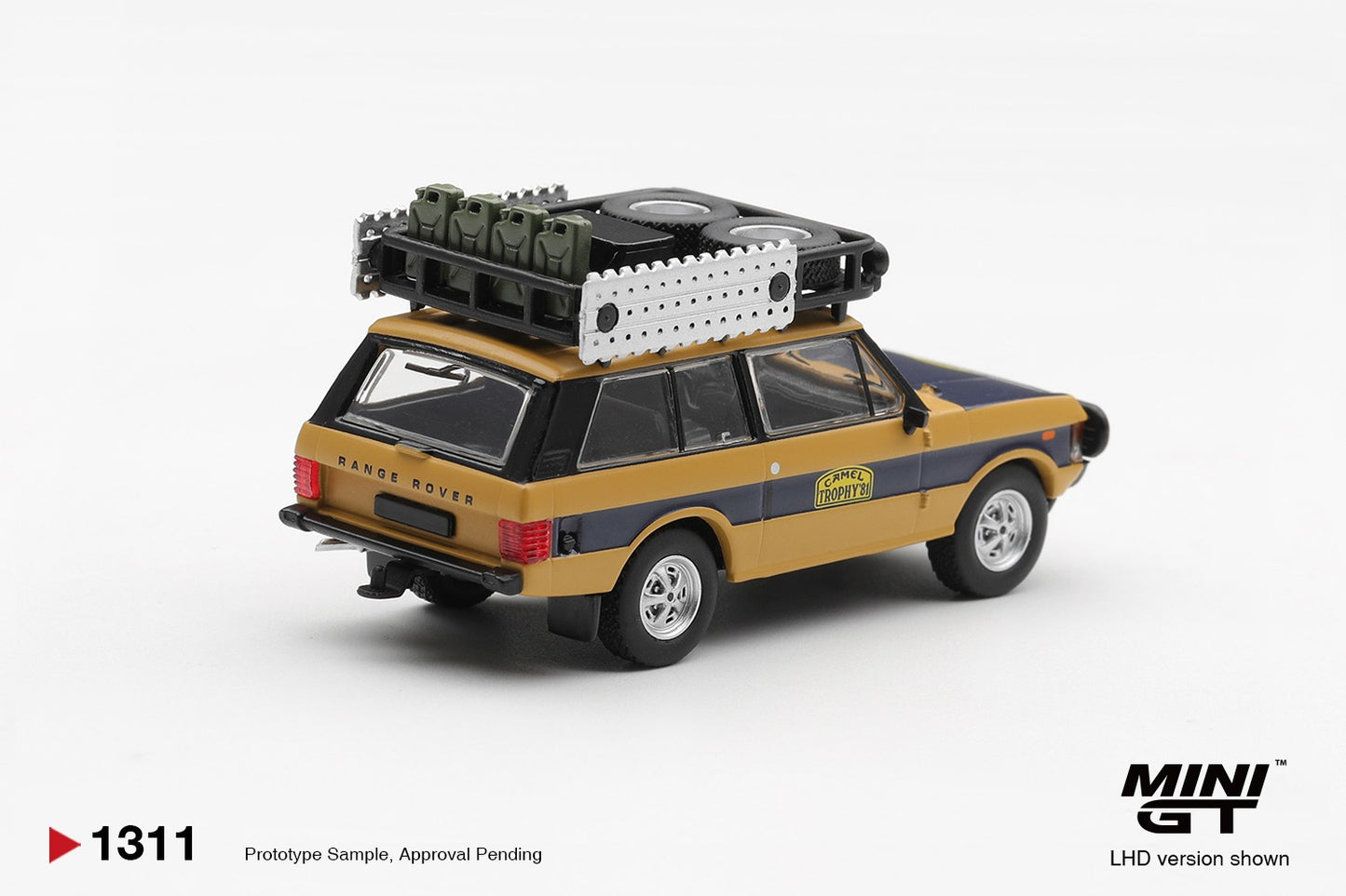 * PRE ORDER * MINI GT #1311 1/64 Range Rover 1981 Camel Trophy Sumatra N.Sudmann & F.Hofmann (LHD)