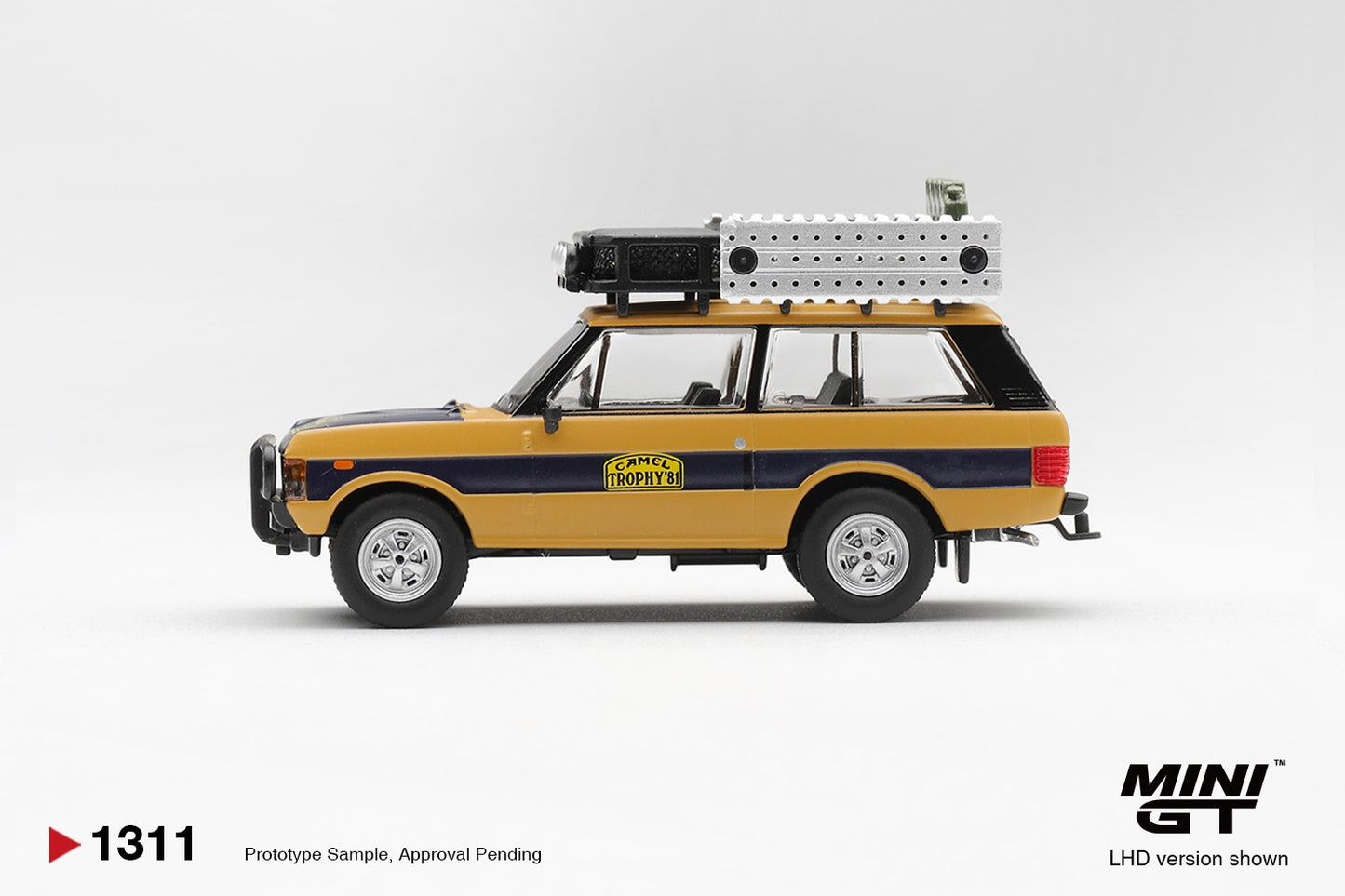 * PRE ORDER * MINI GT #1311 1/64 Range Rover 1981 Camel Trophy Sumatra N.Sudmann & F.Hofmann (LHD)