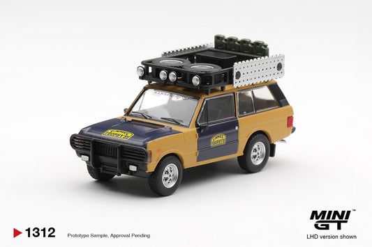 * PRE ORDER * MINI GT #1312 1/64  Range Rover 1981 Camel Trophy Sumatra H.Fischer & W.Bays (LHD)