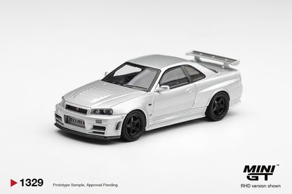 * PRE ORDER * MINI GT #1329 1/64 Nissan NISMO R34GT-R Z-tune Z-Tune Silver (RHD)