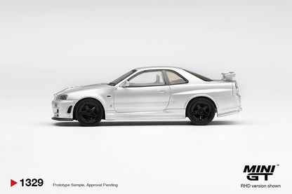 * PRE ORDER * MINI GT #1329 1/64 Nissan NISMO R34GT-R Z-tune Z-Tune Silver (RHD)