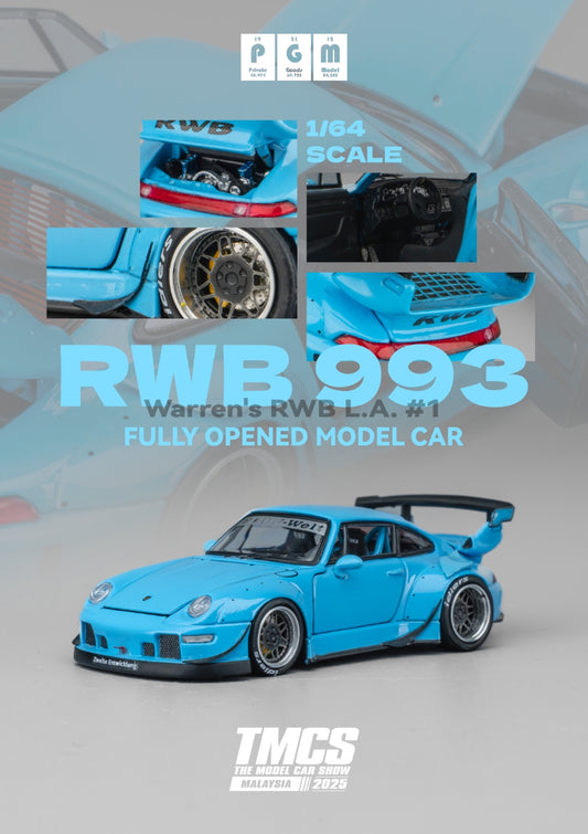PGM MODELS 1/64 RWB993 Warren's RWB L.A. #1 | THE MODEL CAR SHOW 2025 TMCS