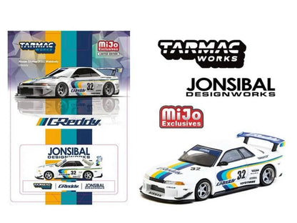 * PRE ORDER * TARMAC WORKS X MIJO  NISSAN SKYLINE GT-R R32 WIDEBODY JONSIBAL DESIGNWORKS GREDDY LIMITED EDITION