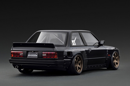 IGNITION MODEL 1/18 IG3718 PANDEM E30 BLACK WITH TE37