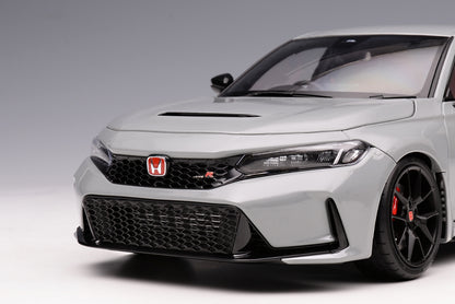 MOTORHELIX 1/18 Honda Civic Type R（FL5）Sonic Pearl Grey Diecast Model M85305 With Engine & Hoist