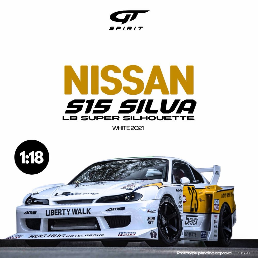 GT Spirit 1/18 2021 NISSAN S15 SILVA LB SUPER SILHOUETTE WHITE - GT560