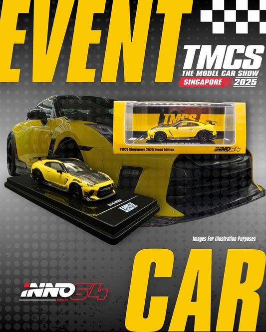 INNO 64 Nissan GT-R R35 Yellow & Black | The Model Car Show Singapore 2025 TMCSSG