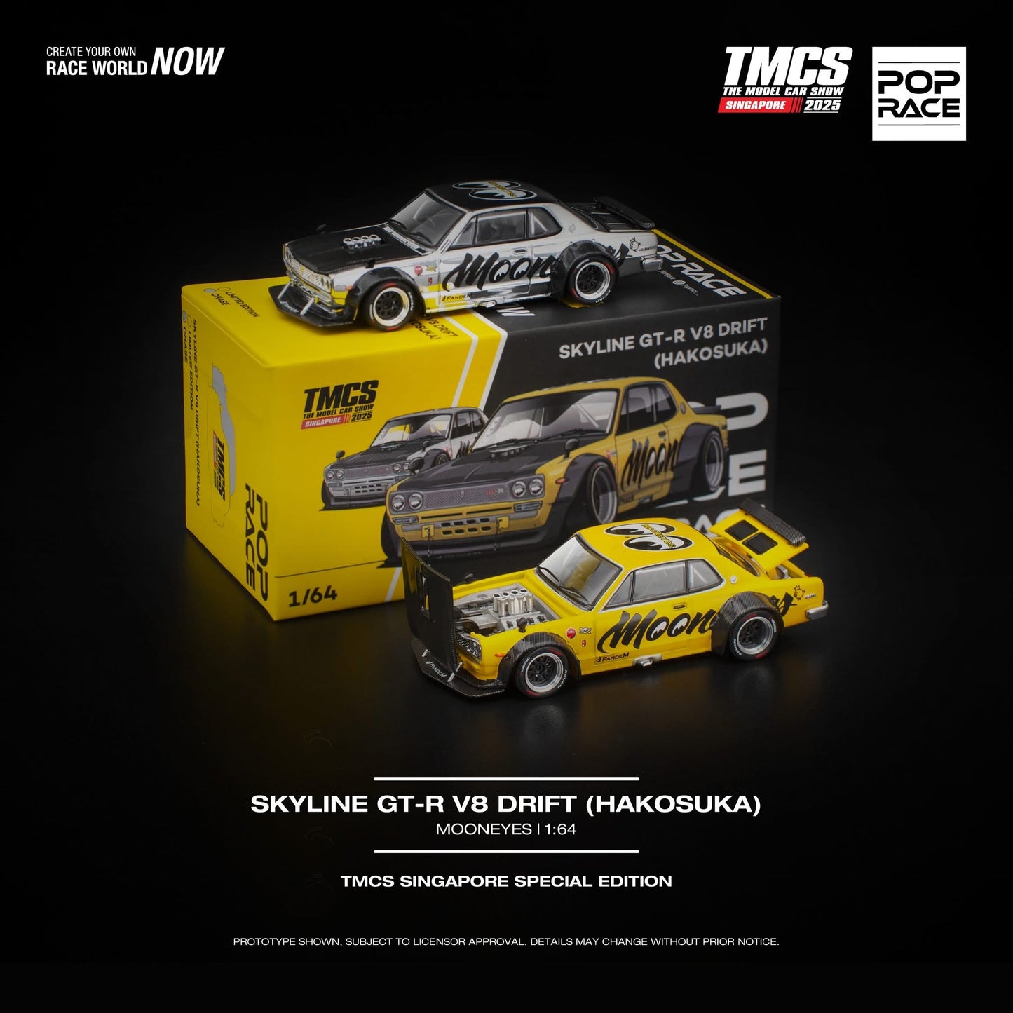 POP RACE Skyline GT-R V8 Drift (Hakosuka) Mooneyes | The Model Car Show Singapore 2025 TMCSSG