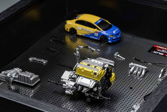 Motorhelix Honda Civic Type R FD2 Spoon Sports Boom Box Photoframe Display With Engine | The Diecast Expo 2025