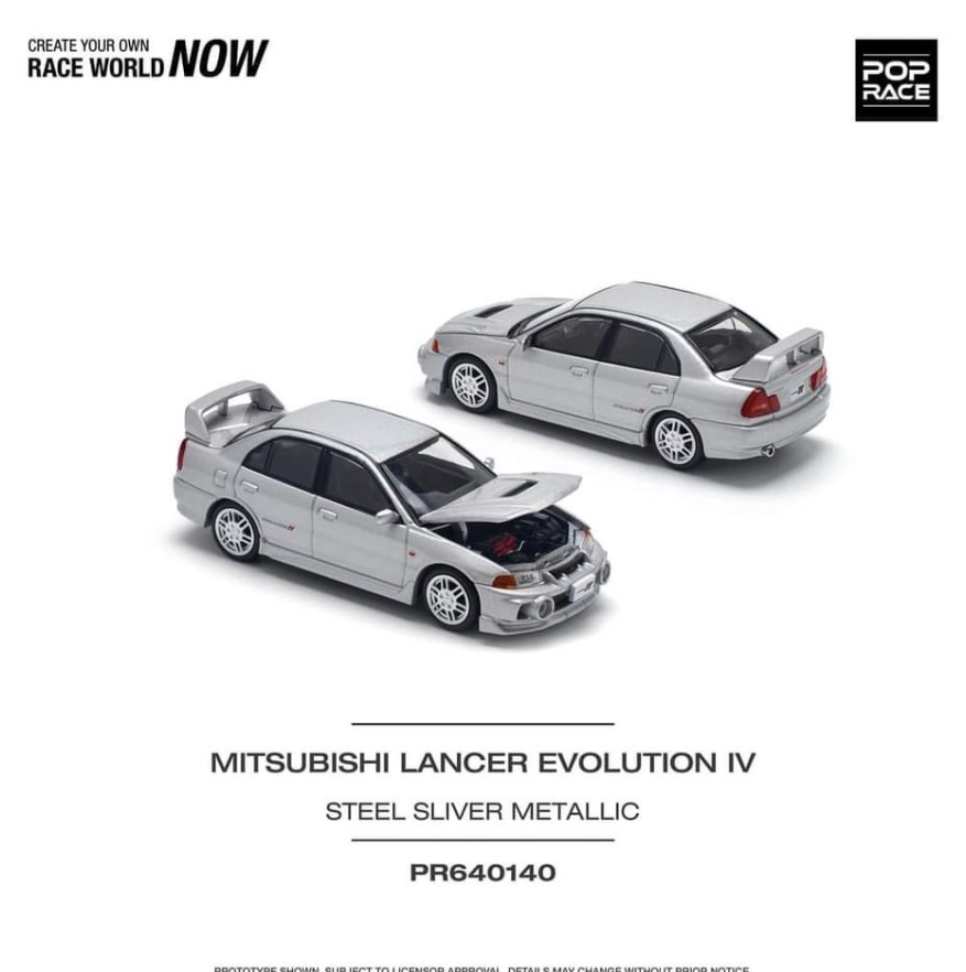 POP RACE 1/64 MITSUBISHI LANCER EVOLUTION IV - PR640140