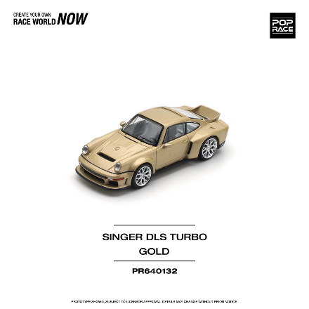 POP RACE 1/64 SINGER DLS TURBO GOLD PR640132