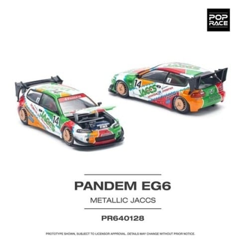 POP RACE 1/64 PANDEM CIVIC EG6 METALLIC JACCS PR640128