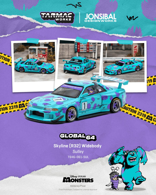 * PRE ORDER * TARMAC WORKS 1/64 Skyline (R32) Widebody - Designed By Jon Sibal Sulley