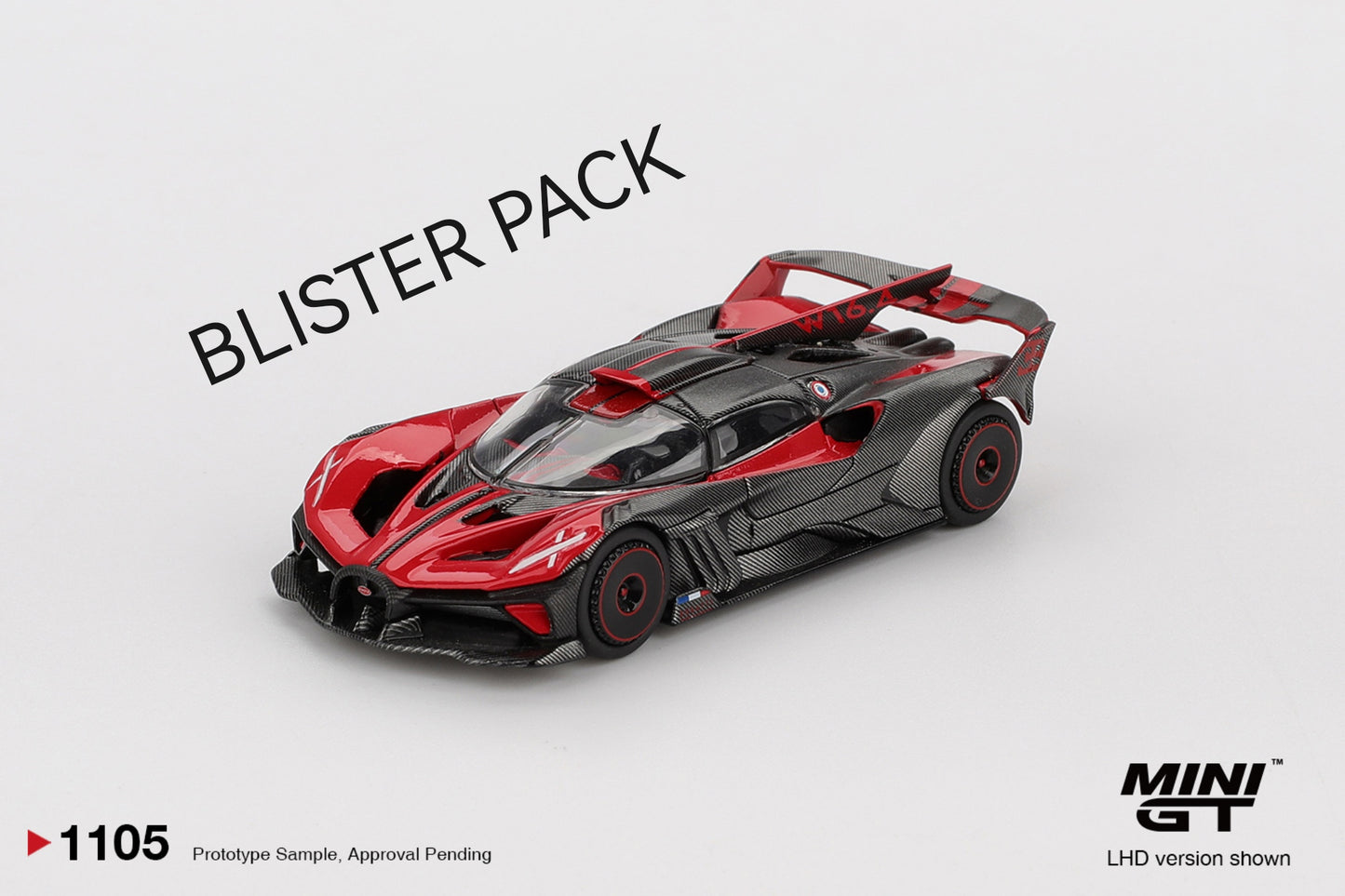 MINI GT #1106 1/64 Bugatti Bolide Red (LHD) * BLISTER PACK *