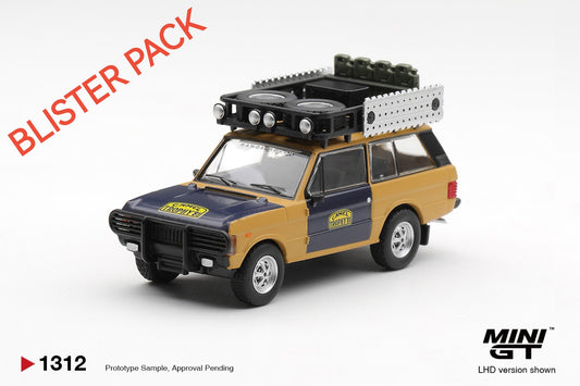 * PRE ORDER * MINI GT #1312 1/64  Range Rover 1981 Camel Trophy Sumatra H.Fischer & W.Bays (LHD) * BLISTER PACK *