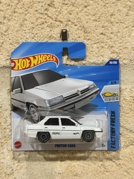 HOT WHEELS PROTON SAGA WHITE ( SHORT CARD )