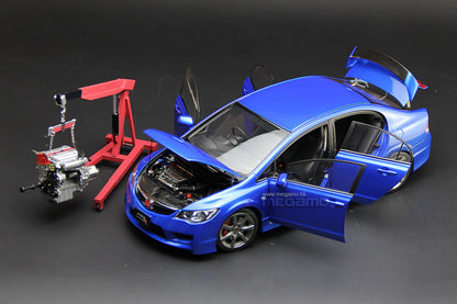 Motorhelix 1/18 Honda Civic Type R (FD2) 2007 Early Version Vivid Pearl Blue