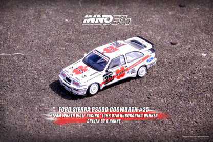 * PRE ORDER * INNO 64 1/64 FORD SIERRA RS500 COSWORTH #25 "TEAM WURTH RACING" DTM Nurburgring Winner 1988 - A. Hahne