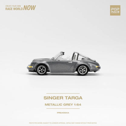 POP RACE 1/64 SINGER TARGA METALLIC GREY PR640044